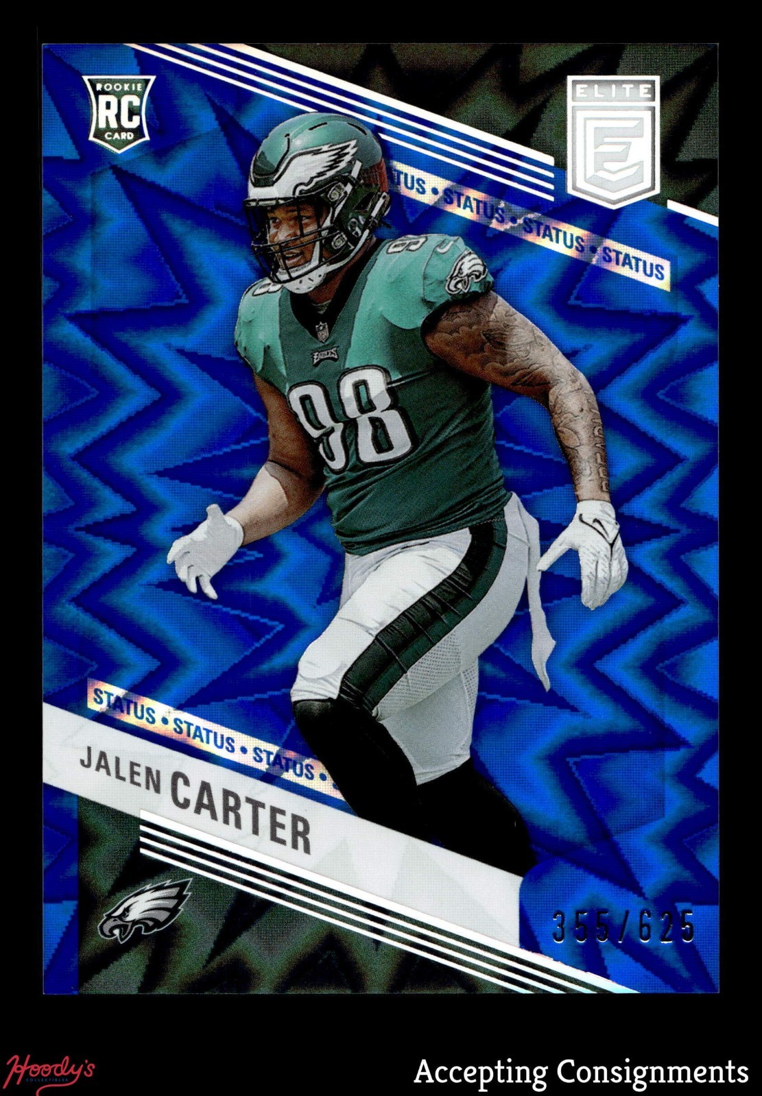 2023 Elite Status Explosion #148 Jalen Carter 355/625 ROOKIE RC EAGLES