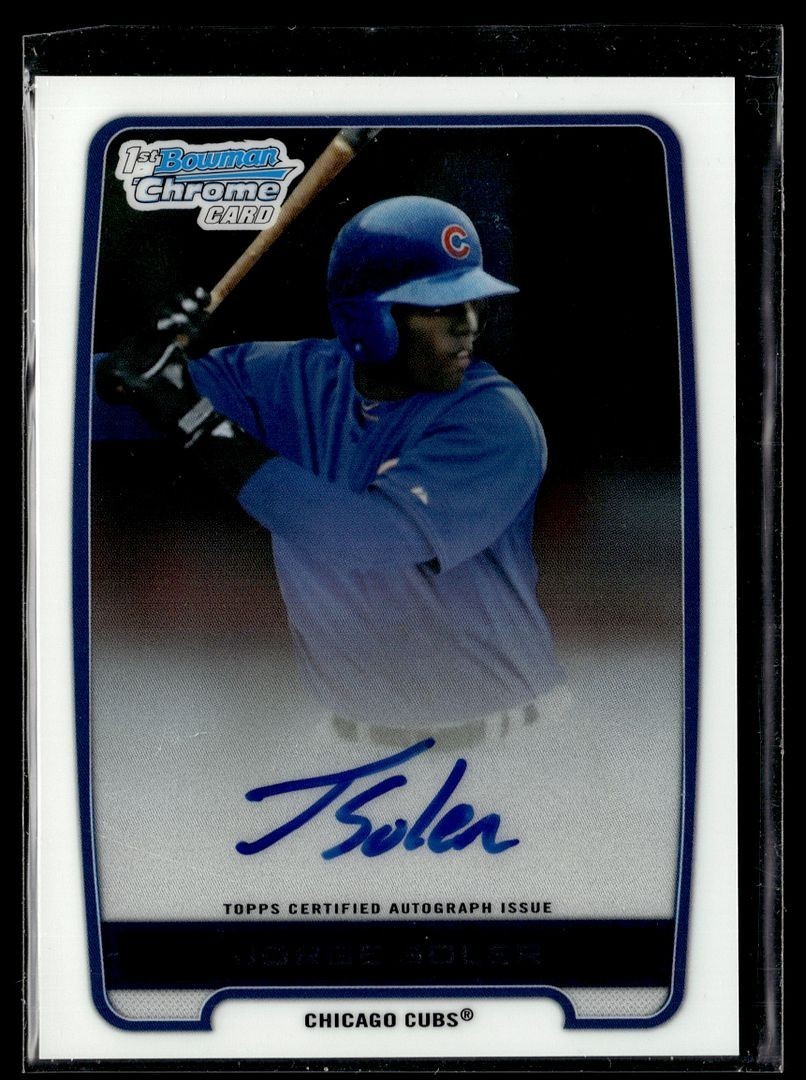 2012 BOWMAN CHROME 1ST PROSPECT AUTO JORGE SOLER CUBS
