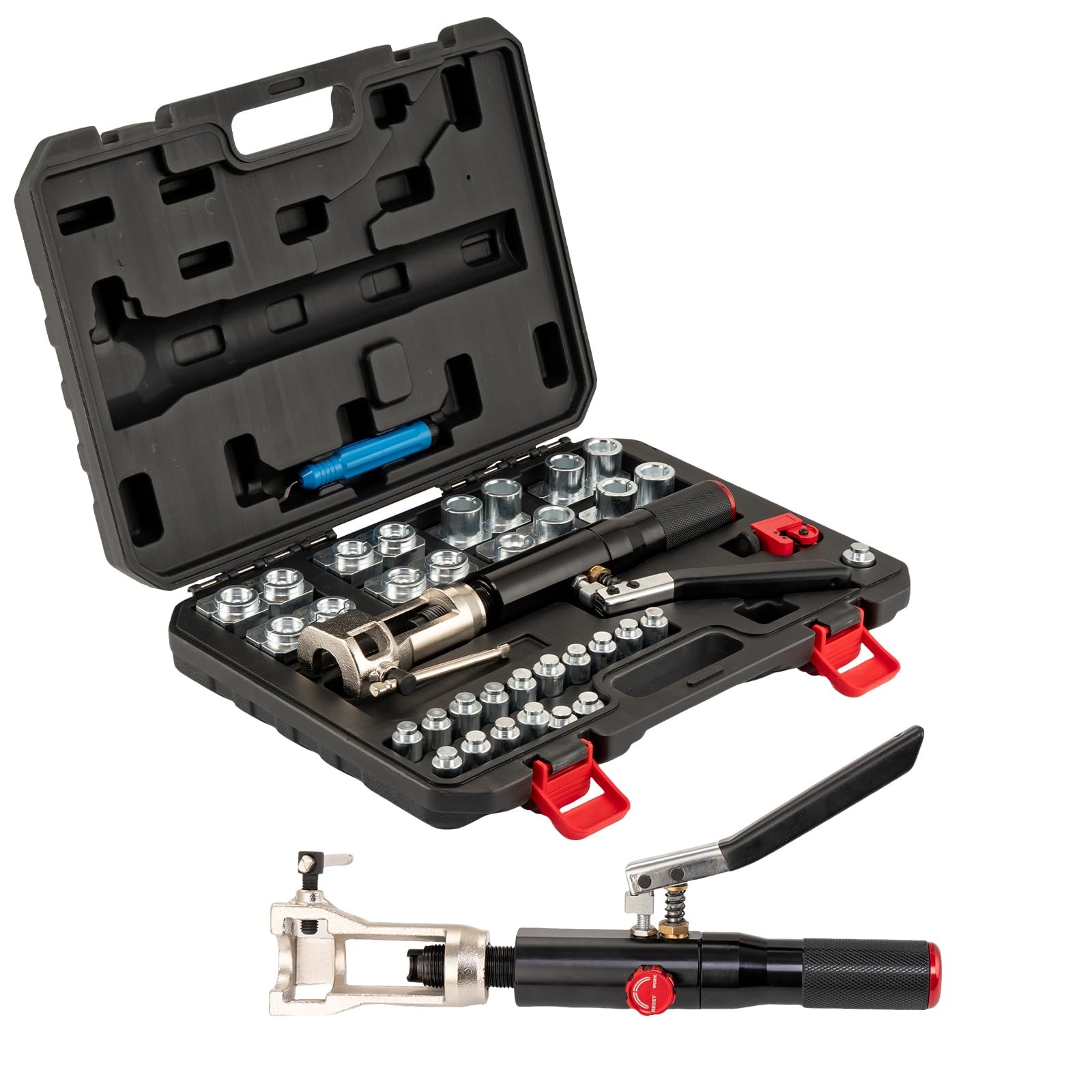 Hydraulic Brake Line Flaring Tool Kit ,Double Flaring Tool 45° for 3/16" to 1/2"