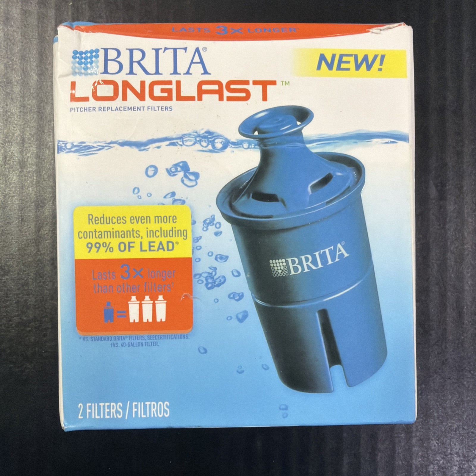 Brita Longlast Replacement Filters for Pitchers Dispensers 2 Filters Are Sealed