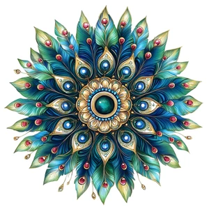 Mandala Flower Floral Botany Botanical Self Adhesive Vinyl Sticker