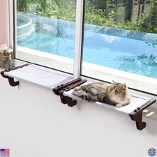 Zakkart 2PC Cat Perch - Cozy Hammock, Sturdy Pine  Metal Frame, 26''W x 14''D