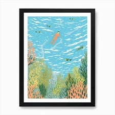 In To The See I Go Illustration Art Framed Wall Art Poster Canvas Print Picture