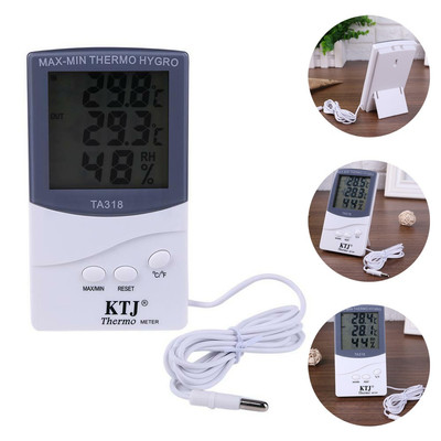 Digitales Thermometer Plastik An Der Wand Montiert Temperaturmesser Haushalt