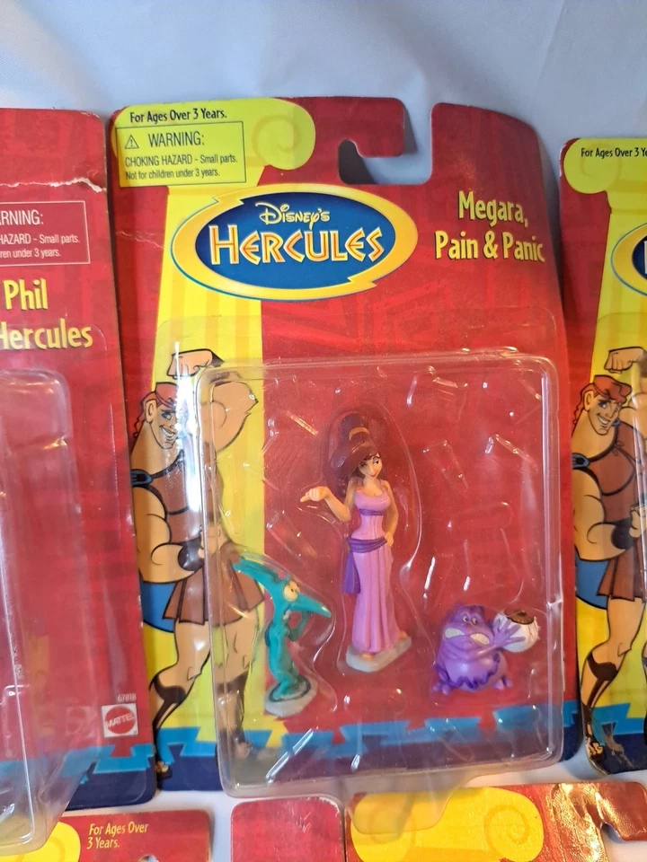 Lote De 5 NUEVO De Colección Mattel Disney 1997 Hércules Pegaso Megara Zeus Cíclopes Nuevo En Caja Foto 3 de 4