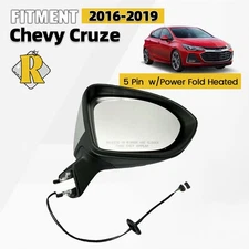 Side View Mirror For 2016-2019 Chevy Cruze W/Heated Right Passenger (5 Pin)
