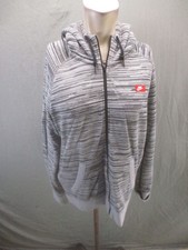 NIKE DRI-FIT Size L Mens Gray Full Zip Stand Collar Training Athletic Jacket 695