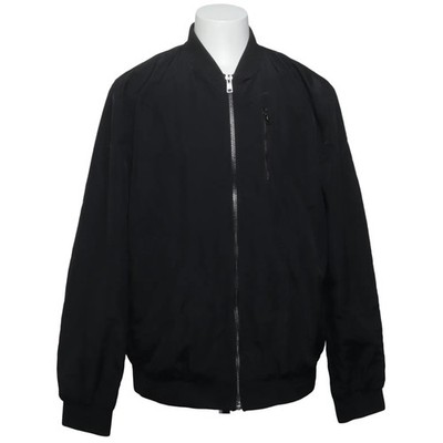 H&M, Bomberjacke, Herren, Größe: L, Schwarz, Polyamid/Polyester, Einfarbig #iOs