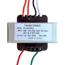 CoralVolt 24V 50VA HVAC Control Transformer Multi-Tap 120/208/240V Furnace AC UL