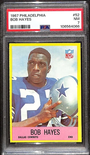 1967 Philadelphia #52 Bob Hayes HOF  PSA 7 NM C97685