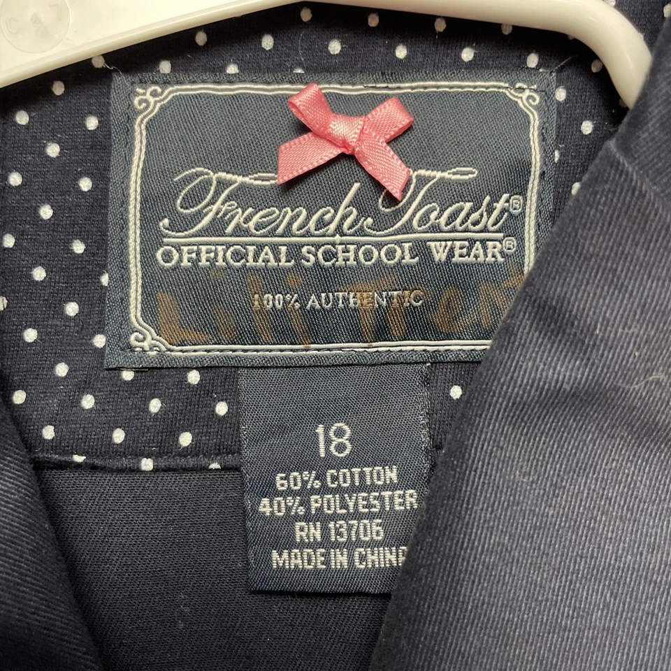 Chaqueta Blazer Oficial French Toast Ropa Escolar Niñas 18 Azul Marino Peplum Abotonada Foto 3 de 4