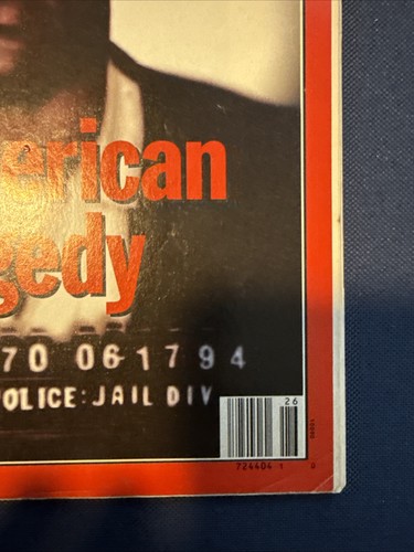 OJ Simpson TIME MAGAZINE June 27, 1994 Mugshot An American Tragedy, No Label - Picture 4 of 6