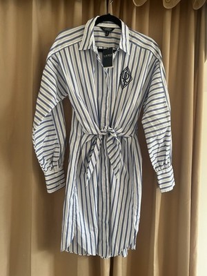 ralph lauren striped cotton shirt dress Ralph Lauren Belted Stripe Cotton Shirtdress