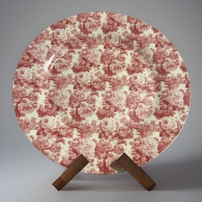 Vintage Formalities by Baum Bros Pink Roses Gold Trim Dinner Plate Chintz 10 5/8