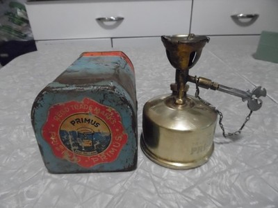 ALL ORIGINAL COMPLETE PRIMUS No 71 CAMP STOVE with STORAGE CASE TESTED & WORKS