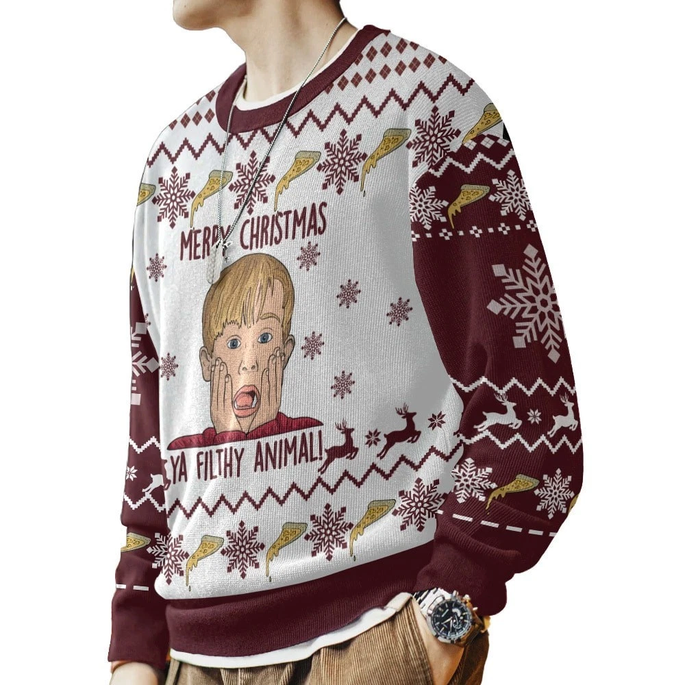 Ya Filthy Animal Home Alone Ugly Christmas Sweater