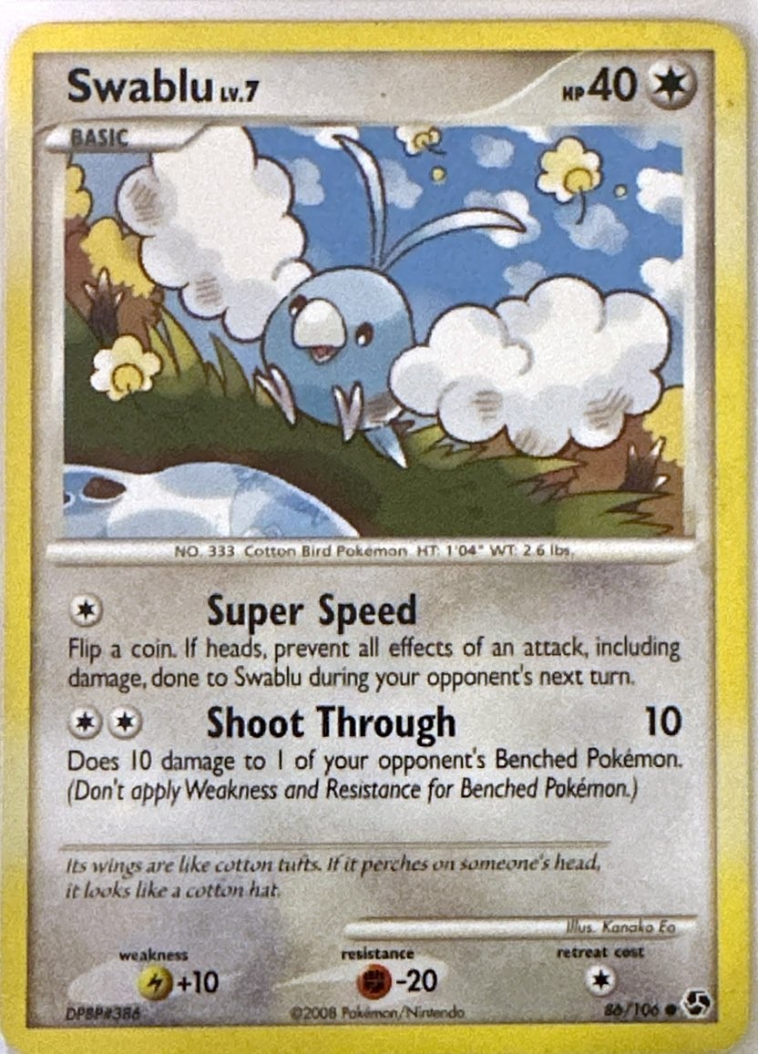 Swablu 86/106 Common Great Encounters Pokemon Lightly Played