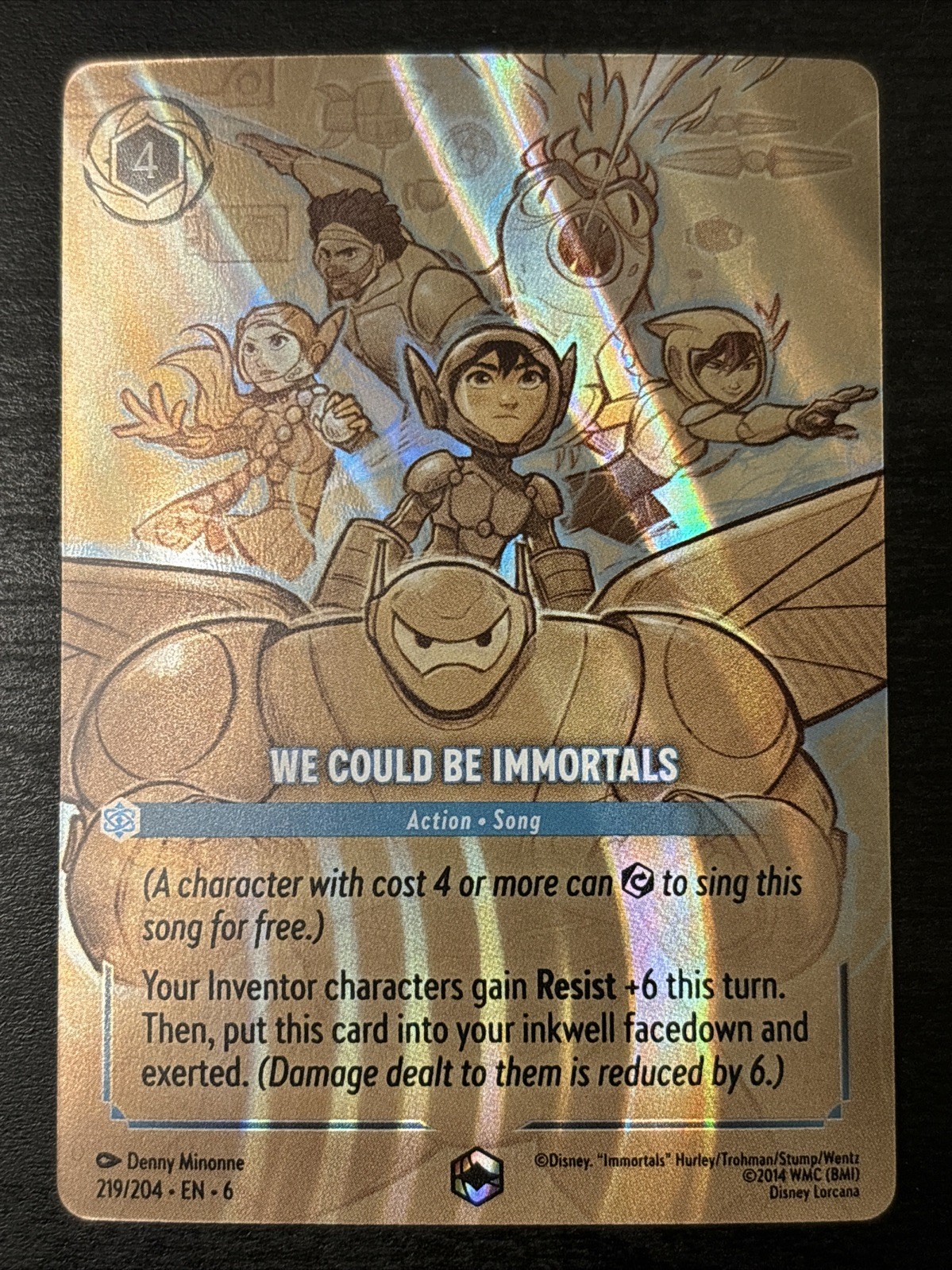 ~ Disney Lorcana We Could Be Immortals (Enchanted) 219/204 Azurite Sea Holo Nm