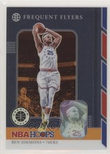 2019 Panini NBA Hoops Premium Stock Frequent Flyers Orange Ben Simmons #10 a1o