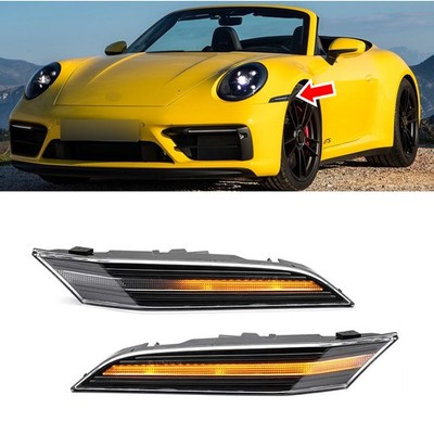 2x Seitenblinker Laufblinker Kotflügel Blinker Vorne für Porsche 911 992 19-24
