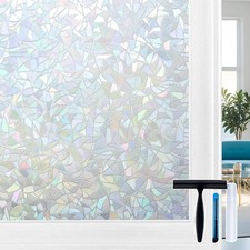 Volcanics Rainbow Window Privacy Film with Installation Tools, Decorative
