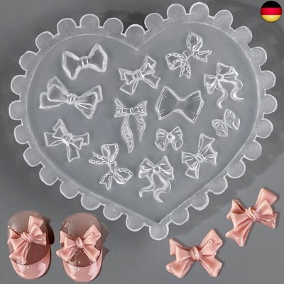3D Gel Nail Art Mold Bow Nail Charms Silicone Molds Schleife Silikonformen