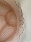 Satin Pink Scallop Edge Pressed Glass Divided Serving Plate Tray Platter - 13" — photo 4