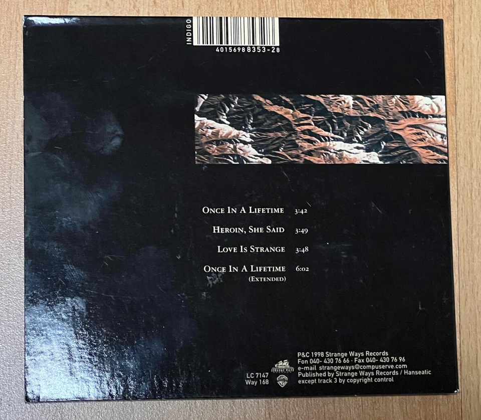 4-Track-Maxi-CD: Wolfsheim - Once In A Lifetime (Digipak 1998) Way 168 - Bild 2 von 2