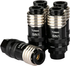 5 In 1 Universal Quick Industrial Air Coupler Air Hose Fittings 14 Female Np