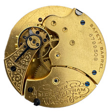 Antique 6s 1898 Waltham 7 Jewel Mechanical Hunter Pocket Watch Movement J USA