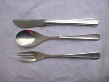 WMF Brasilia 90er vers. 3 tlg. Menübesteck Messer Gabel Löffel neuwertig mehr da