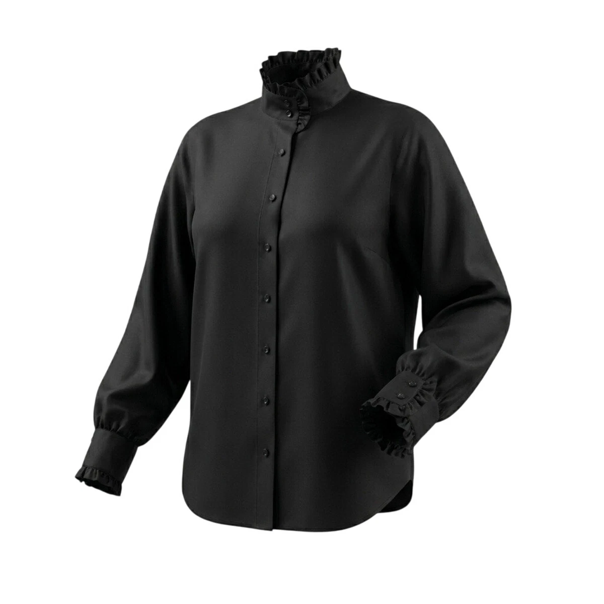【希少 レア】RALPH LAURENT RUFFLED SHIRTS Ruffle-Trim Lace Shirt