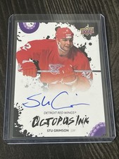 25/26 UPPER DECK RED WINGS CENTENNIAL STU GRIMSON OCTOPUS INK AUTO SIGNATURE UD