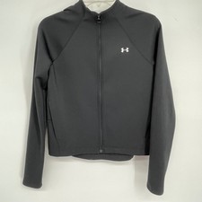 Under Armour ColdGear Fitted Black Long Sleeve Full Zip Jacket Women's XS