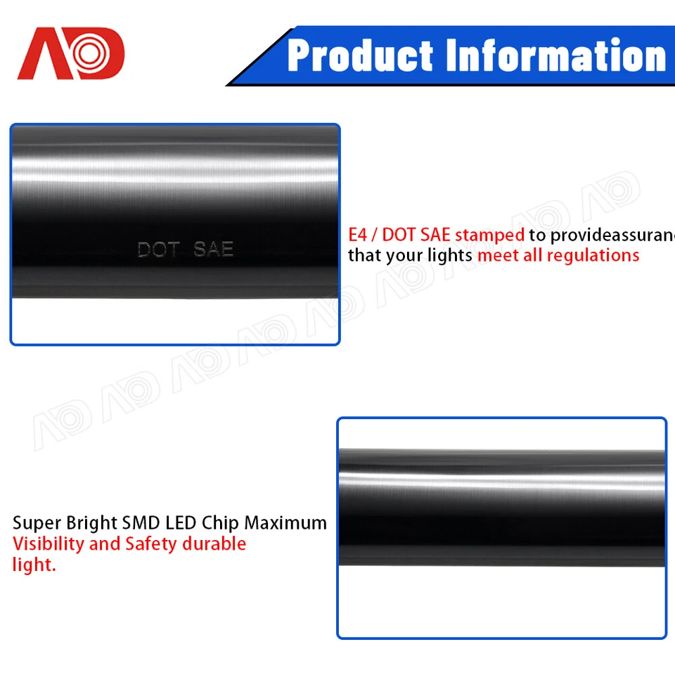 For Chevy/GMC Suburban Yukon 92-99 Chevy Tahoe Blazer Smoked LED 3rd Brake Light - Image 4 of 4