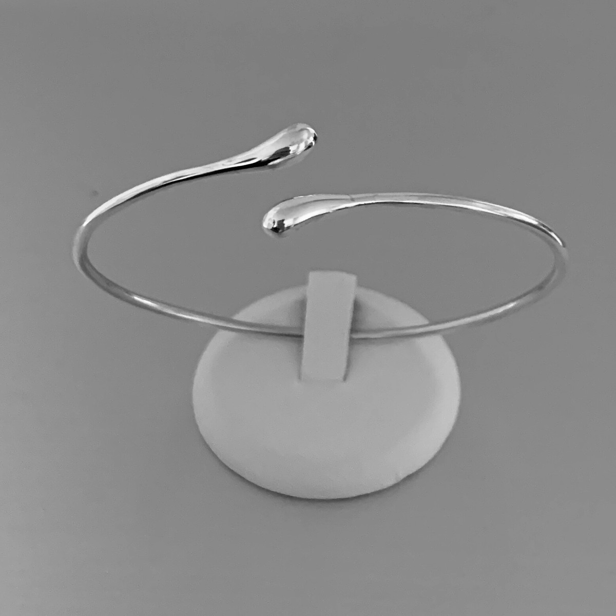 Sterling Silver Teardrop Bangle Bracelet, Silver Bangles, Silver