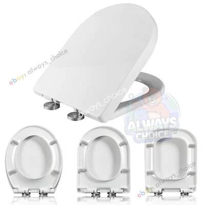 MARKENLOS Toilettendeckel WC Sitz Quick-Release Funktion O/D/Eckig Form Weiß Toilettensitz