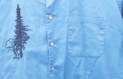 Perry Ellis Portfolio Custom Embroidered Mens Cotton Dress Shirt 16.5 34/35  -K5 | eBay