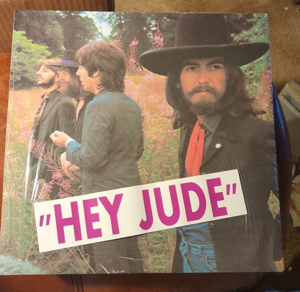 The Beatles Again & Hey Jude Alternative Rejected Album Cover W/Hey Jude Sticker