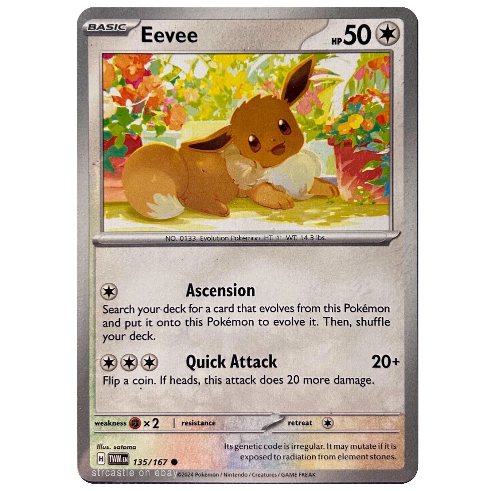 Pokemon - Twilight Masquerade - Eevee - 135/167 - NM/M