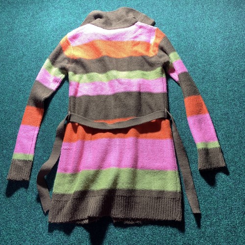 French Toast Cardigan Girls LARGE Youth Strip Pink Orange Brown Ice Cream Wrap - Picture 4 of 9