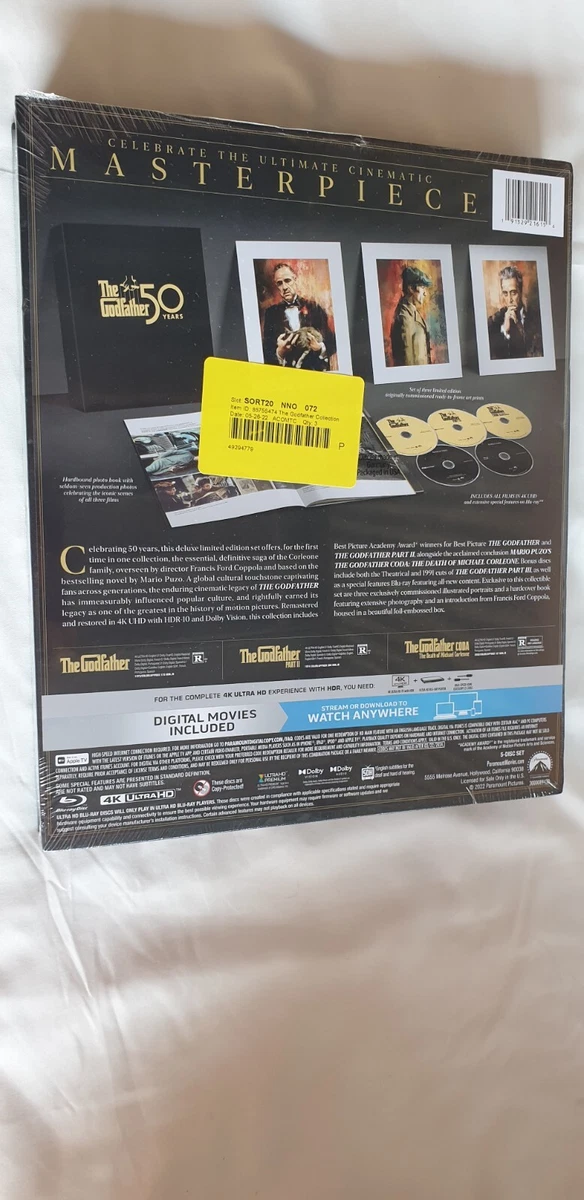 The Godfather Trilogy 50th Anniversary Collector's Edition 4K/BluRay/Digital NEW