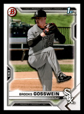 2021 1st Bowman Draft Brooks Gosswein  Chicago White Sox #BDC-21 Centered Mint