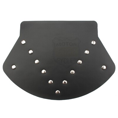 Leather Front Fender Mud Flap Mudguard Cover For Harley Electra Glide Sportster 