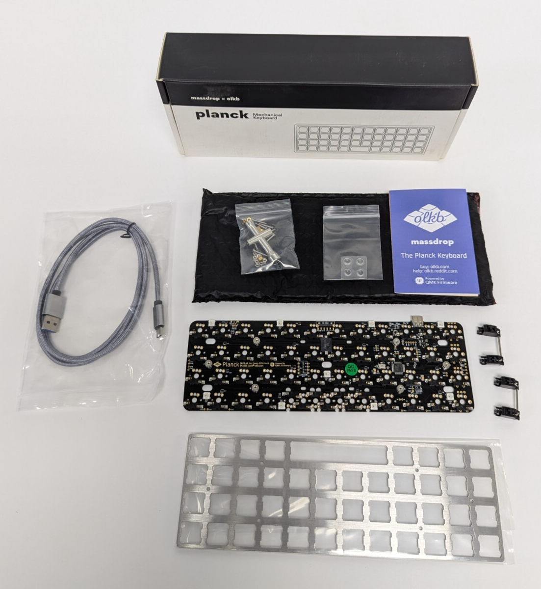 Drop + OLKB Planck REV6 No Case MX Compatible Plate No Keycaps
