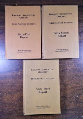 RAILWAY ACCOUNTING OFFICERS ANNUAL MEETING REPORTS 1947-1949 - 61st, 62nd & 63rd