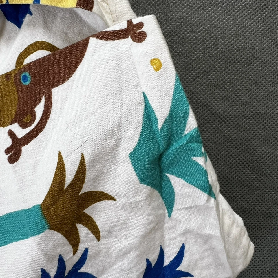 Land of Nod 100 % algodón sábanas animales selva tropical monos tigres edredón falso Foto 2 de 4