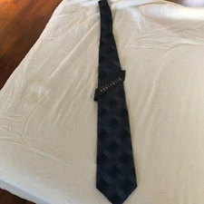 Perry Ellis Portfolio Men's 100% Silk Navy Tie - Size - Reg - NEW - FREE SHIP