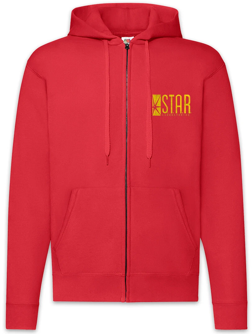 S.T.A.R. Laboratories Logo Zipper Hoodie TV Roter Sign The Serie Blitz Flash