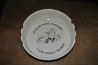 Vintage Mccoy Large Deep Ashtray With Decal